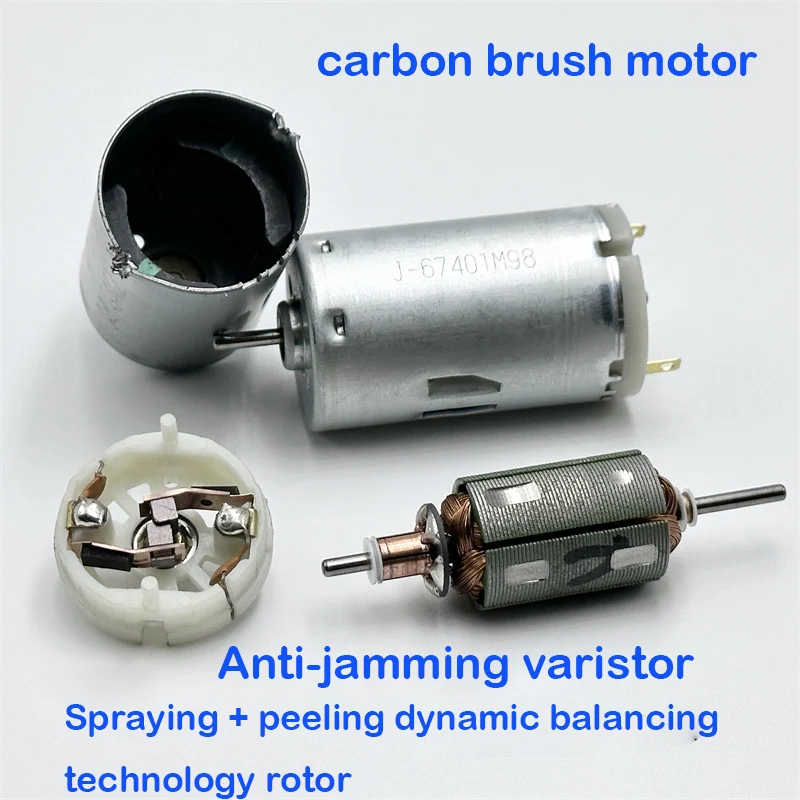 NICHIBO RS-395-2259/62 DC Motor 6V 9V 12V 18V 12000RPM High Torque Carbon Brush Motor Toy Model Hair Dryer Diy Drilling Machine