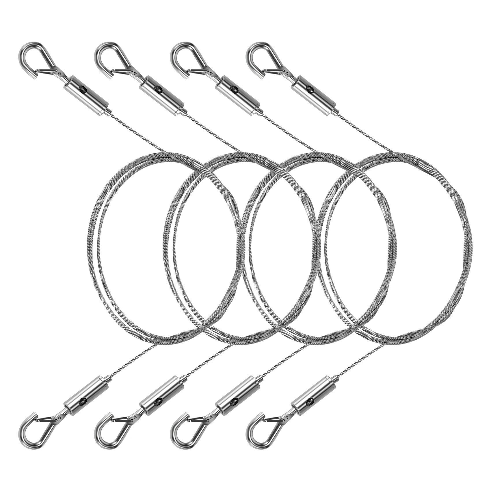 

AB42-4 шт. 2 м x 1,5 мм Регулируемый комплект для подвешивания картин, сверхпрочный трос из нержавеющей стали