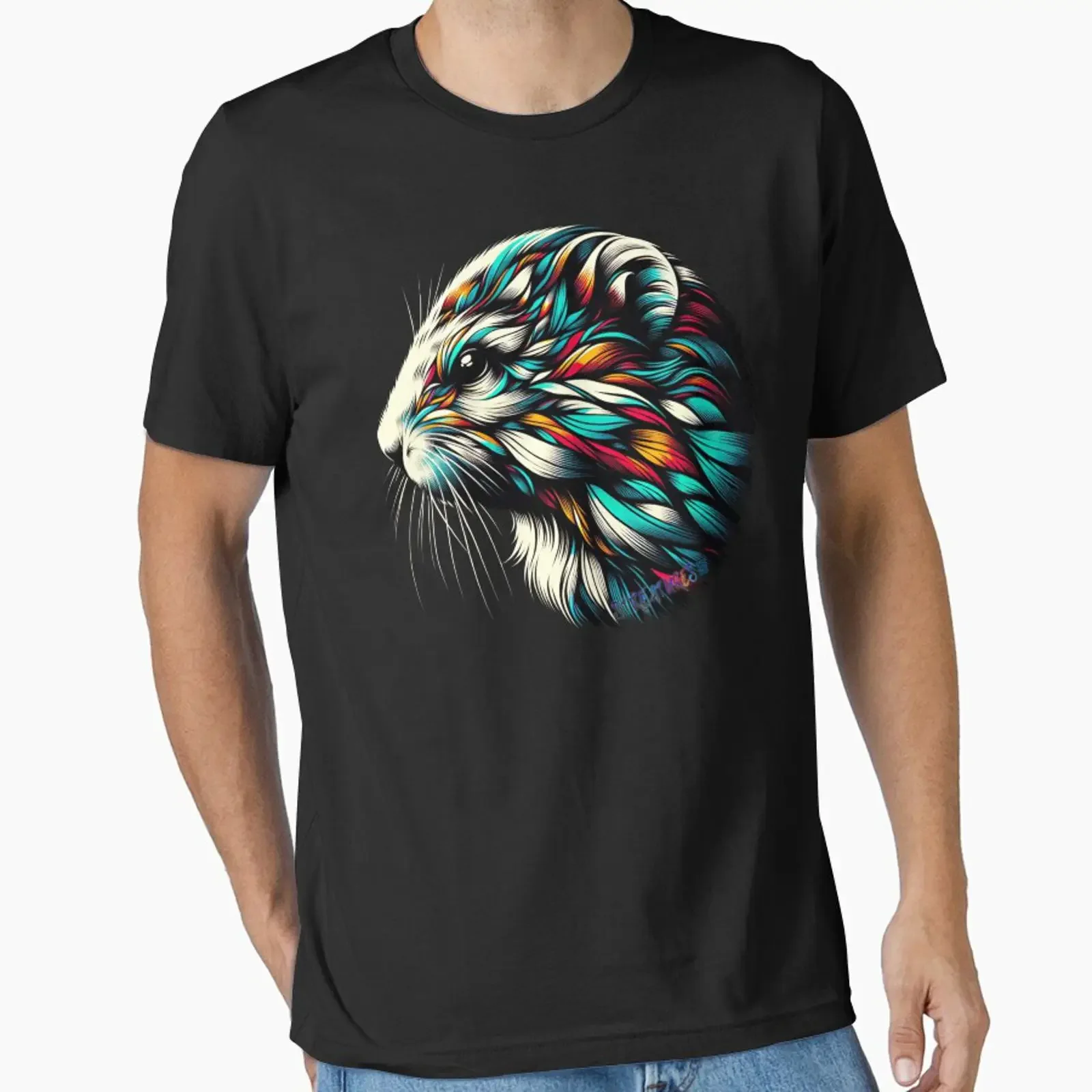 Lemming Street Art Boldly Yours Streatures designed and sold by vintage Washed fashion Top For Everyday Wear graphic Slightly