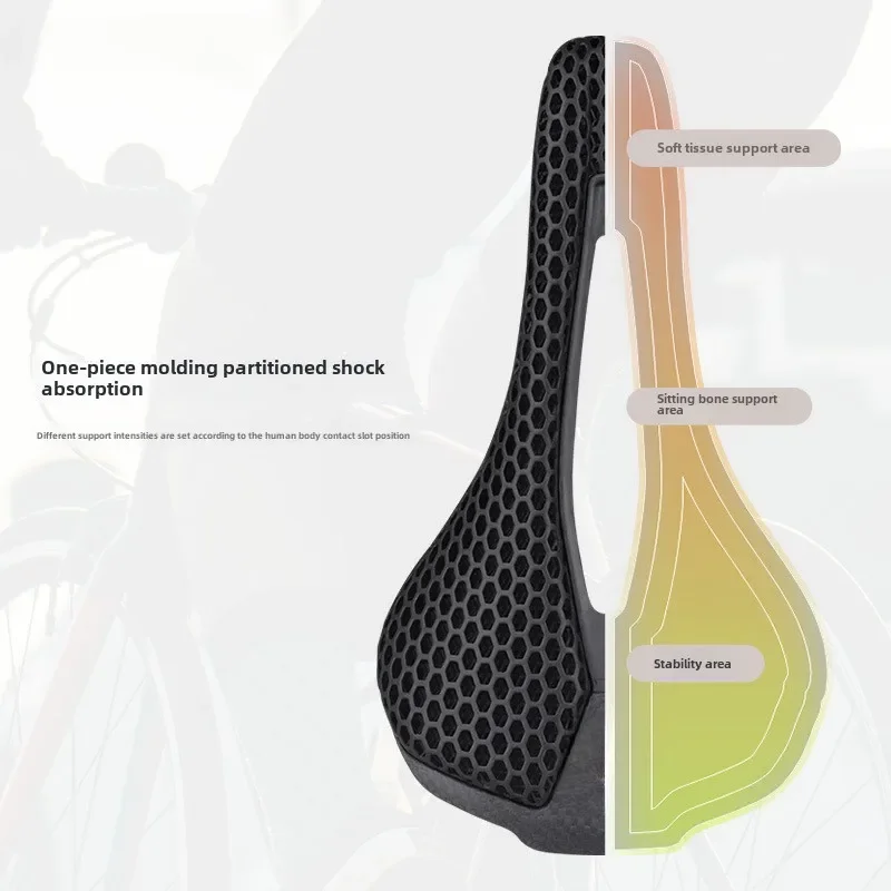 3D Printed Bike Saddle Super Light 141g Carbon Saddle Bicycle Seat Road MTB Racing Cycling Cushion Parts 250*150mm