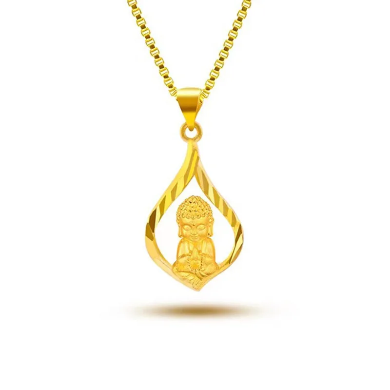 

Women's 24K Gold AU999 Buddha Ethnic Style Collarbone Chain Titanium-edged with reflective accents, rugged for outdoor activites