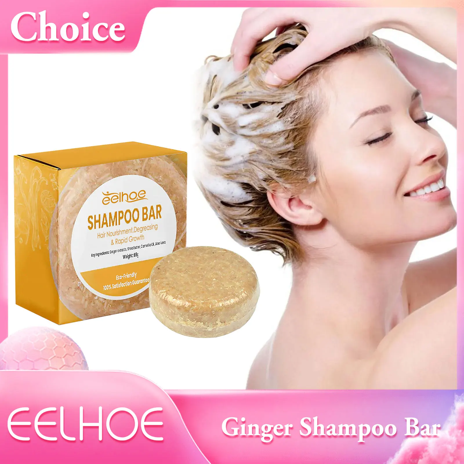 

Ginger Hair Shampoo Soap Nourishing Anti Hair Loss Damaged Dry Repair Dandruff Moisturizing Polygonum Cleansing Bar Hair Smooth