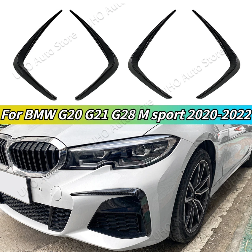 

Front Side Canards For BMW G20 G21 G28 318i 320i 325i 330i 330d 330e M Sport 2019-2022 Bumper Fog Light Cover Body Kits Sticker