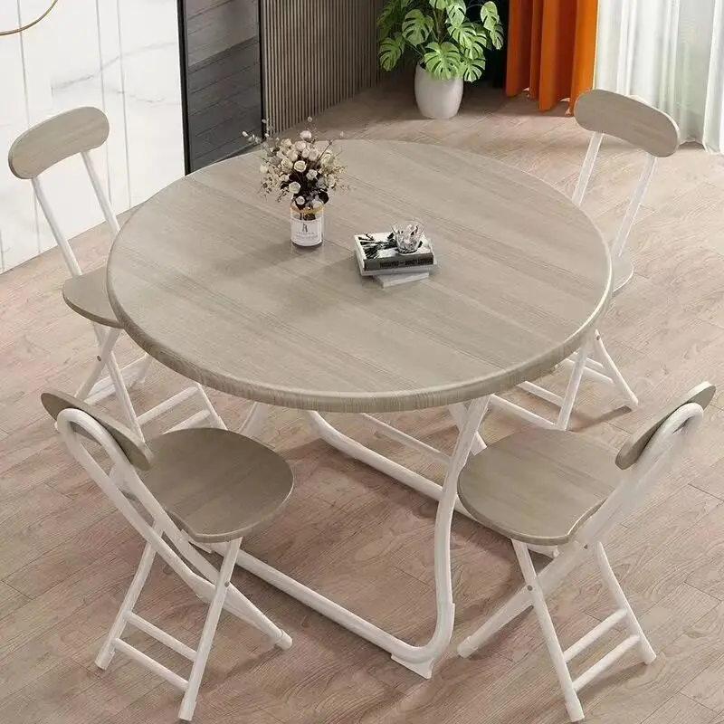 Small household dining table, casual table, folding table, table and chair combination