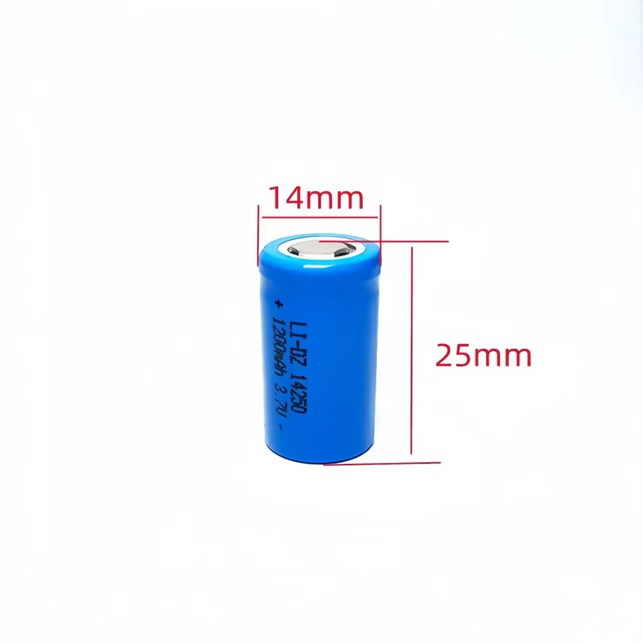 12 unids/lote 14250 batería de litio recargable LS14250 ER14250H 1/2-R6 1/2 AA 1200mah batería de litio recargable 3,7 V