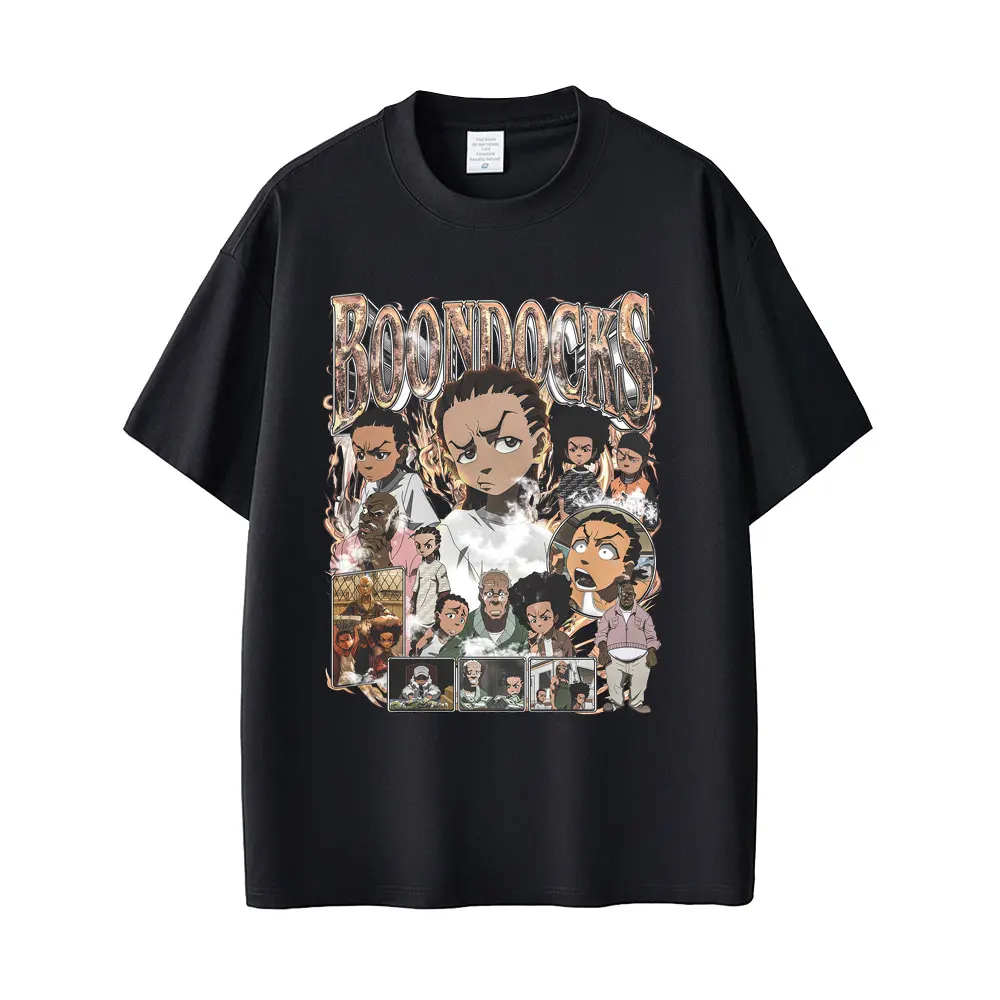 

Cartoon The Boondocks Huey and Riley Graphic T Shirt Men Women Fashion Oversized T Shirts Men's Casual Cotton Vintage T-shirts