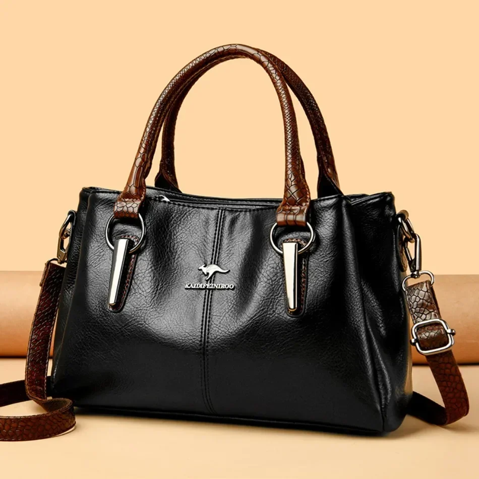 

Genuine 3 Layers High Quality Soft Leather Ladies Shoulder Crossbody Bags for WomenLuxury Handbags Women Bags Designer Handbag