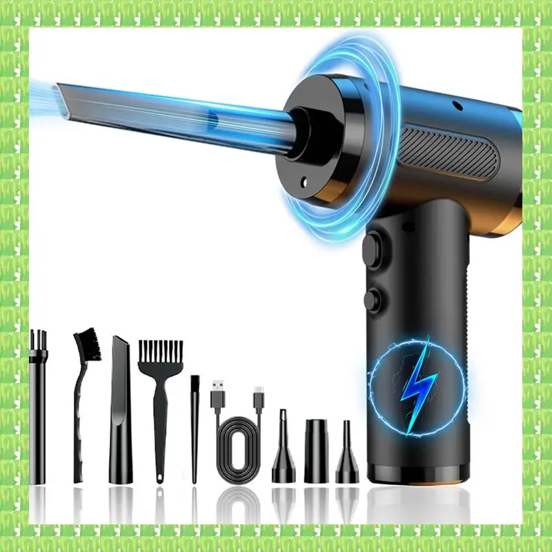Compressed Air Duster For Cleaning, Rechargeable Portable Cleaning Kit, 3 Speeds Small Electric Cordless Air Blower Easy To Use