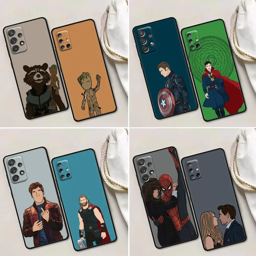 Raccoon Groot Avengers For Samsung A13 4G Case Galaxy A14 A02S A03S A31 A04S A11 A12 Cover A51 A71 A05s A24 Faceless Marvel Case