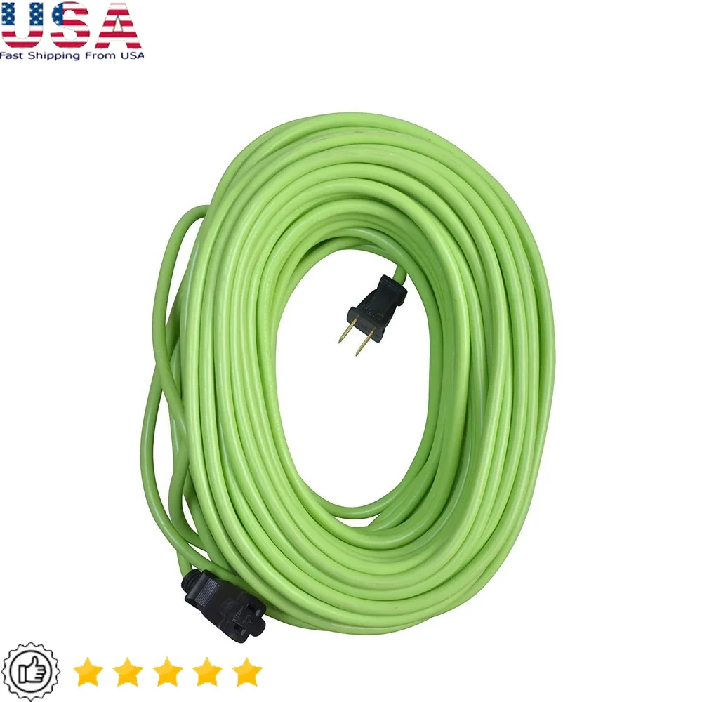 

120ft Outdoor Extension Cord 16Gauge 2Prong Heavy Duty Weatherproof Flexible Light Weight Appliances Lighting Landscaping