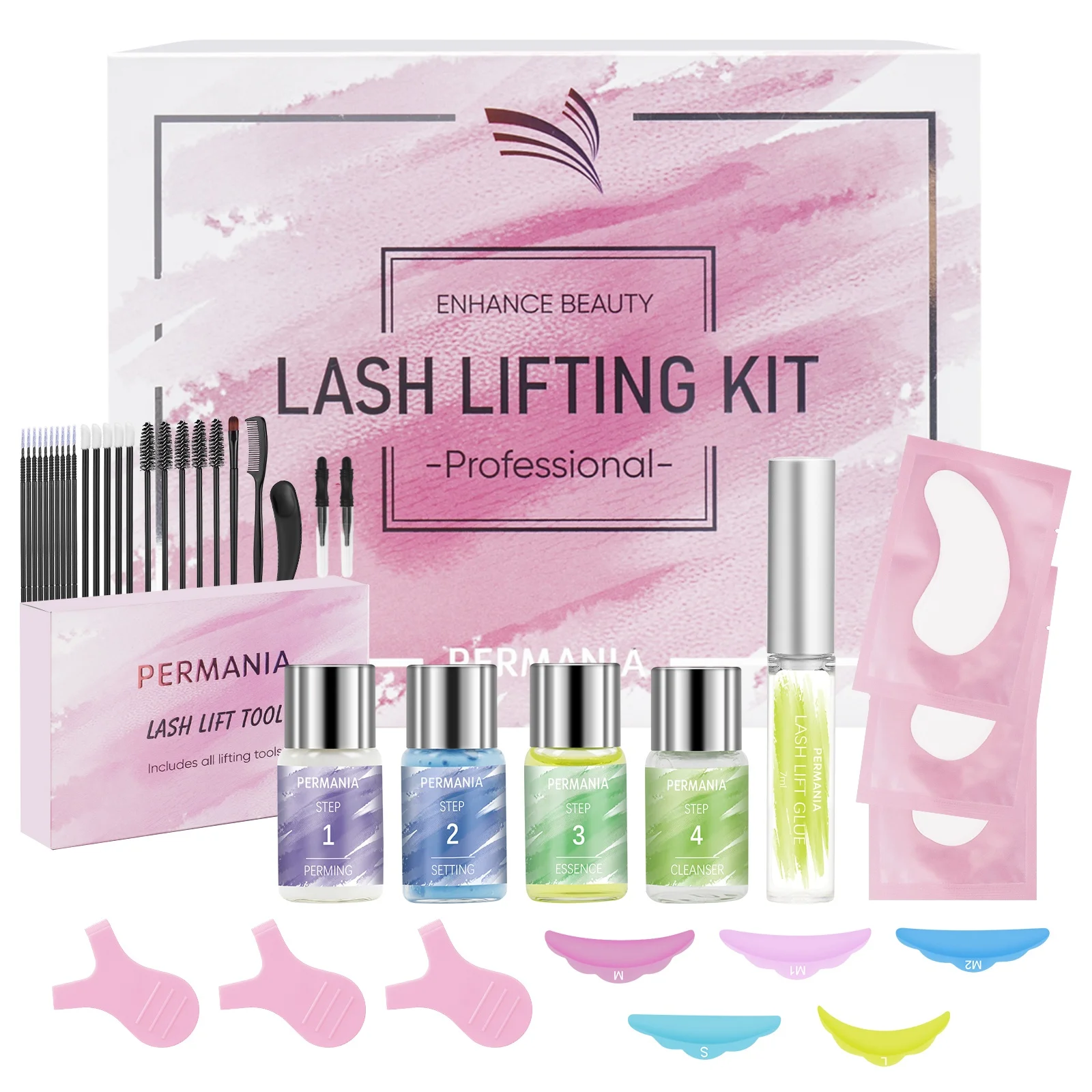 ชุดลิฟติ้งขนตาและคิ้ว PERMANIA ชุดยกขนตา ติดทนนาน 6-8 สัปดาห์ Calia Perm ผลิตภัณฑ์เพิ่มความโค้งงอนของขนตา อุปกรณ์แต่งหน้า