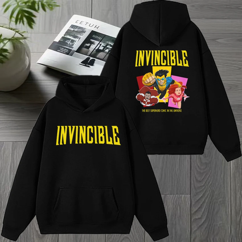 Hot Sale Invincible harajuku mode Grafische Winter Hoodies Mannen vrouwen comics populaire Fleece Sweatshirt Unisex Casual truien