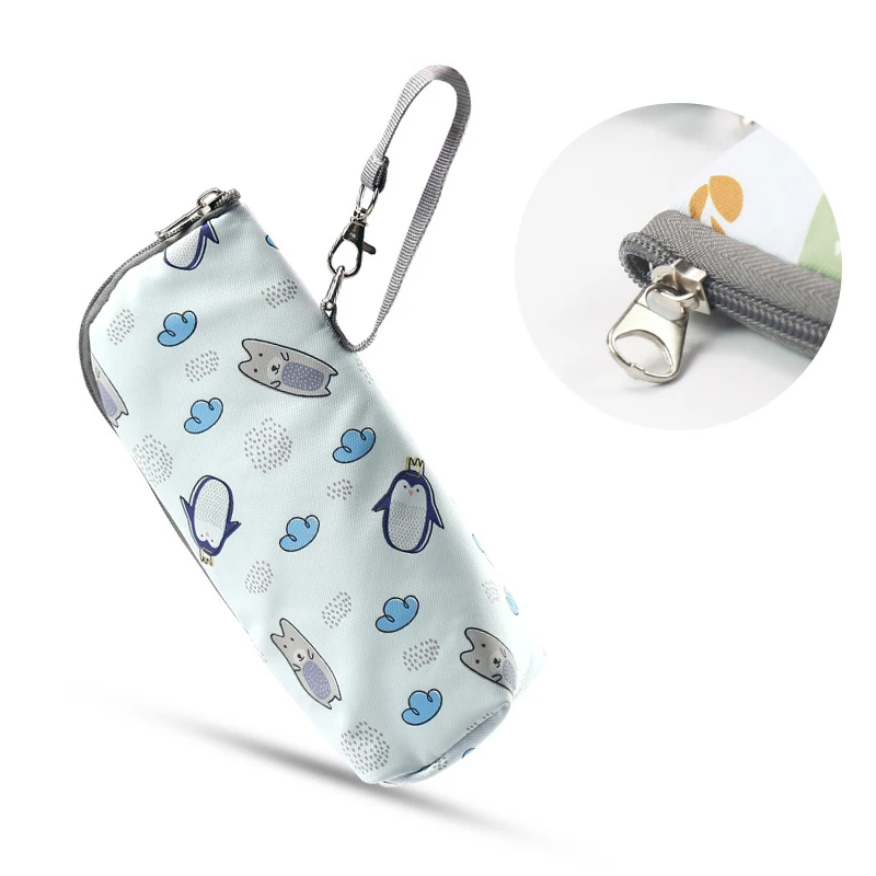 Bolsa portátil para garrafa de bebê, estojo de viagem com design isolado, organizador de garrafa de leite para viagens e alimentação ao ar livre