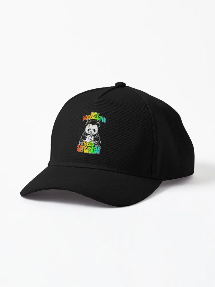 Adios Kindergarten Hello 1st Grade Funny Happy Panda Bear Cap