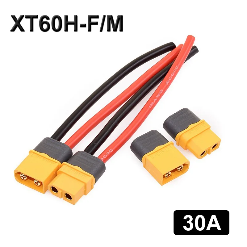 30A XT60H Male Female Plug for Aircraft Model High Current Power Supply Connector Male Female Charging Connection Wire