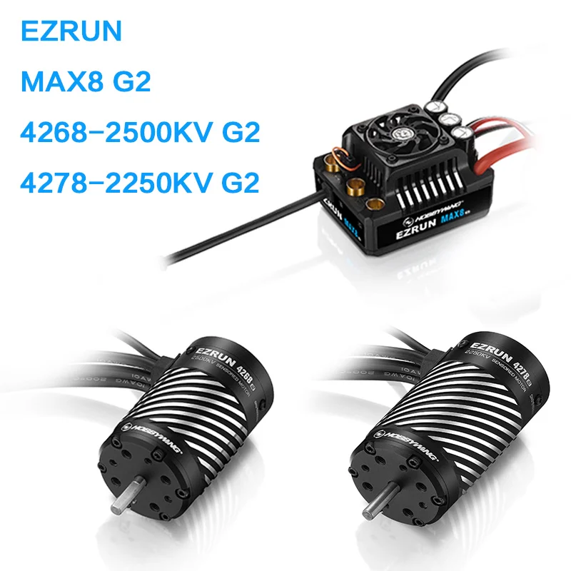 HOBBYWING EzRun MAX8 G2 160A inductive brushless ESC 4268/4278 motor is applicable to 1:8 RC remote control off-road vehicle