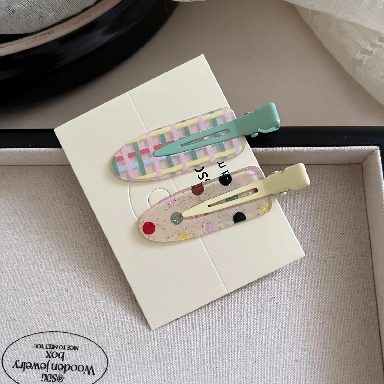 2/10 قطعة لون الحلوى الفاكهة الشعر بانج كليب الصيف دبوس الشعر لا تجعد الاكريليك باريت الشعر الجانب المشبك لفتاة إكسسوارات الشعر