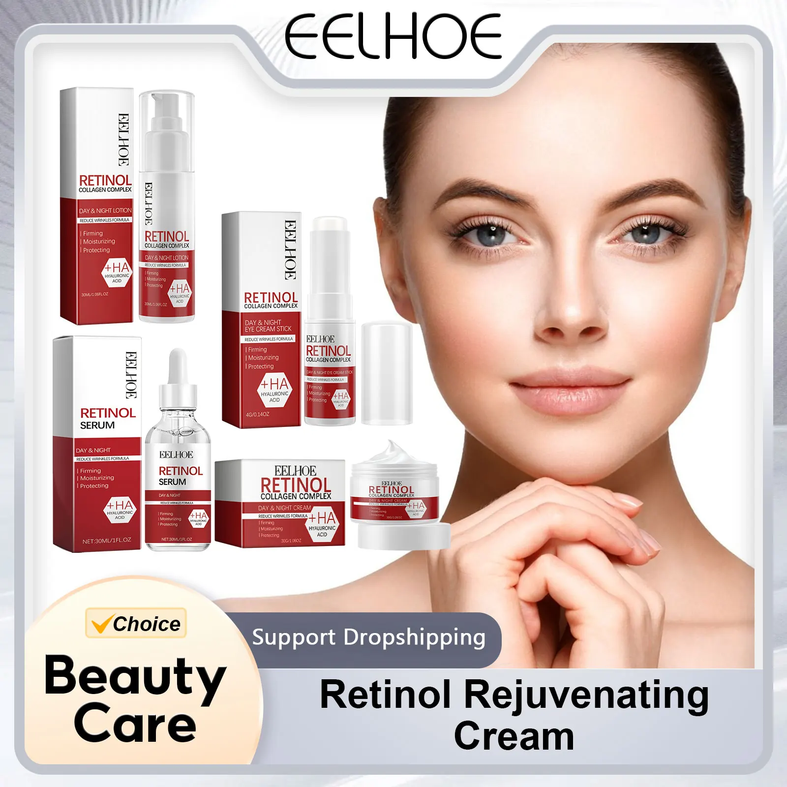 EELHOE Retinol Rejuvenating Cream Repairing Moisturizing Skin Tightening Rejuvenating the Face Shrink Pores Vitamin C Skin Care