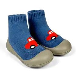 Baby Toddler Socks Shoes Non-Slip Infant First Walking Shoes Soft Rubber Sole Newborn Slippers Boys Girls Cartoon Indoor Floor S