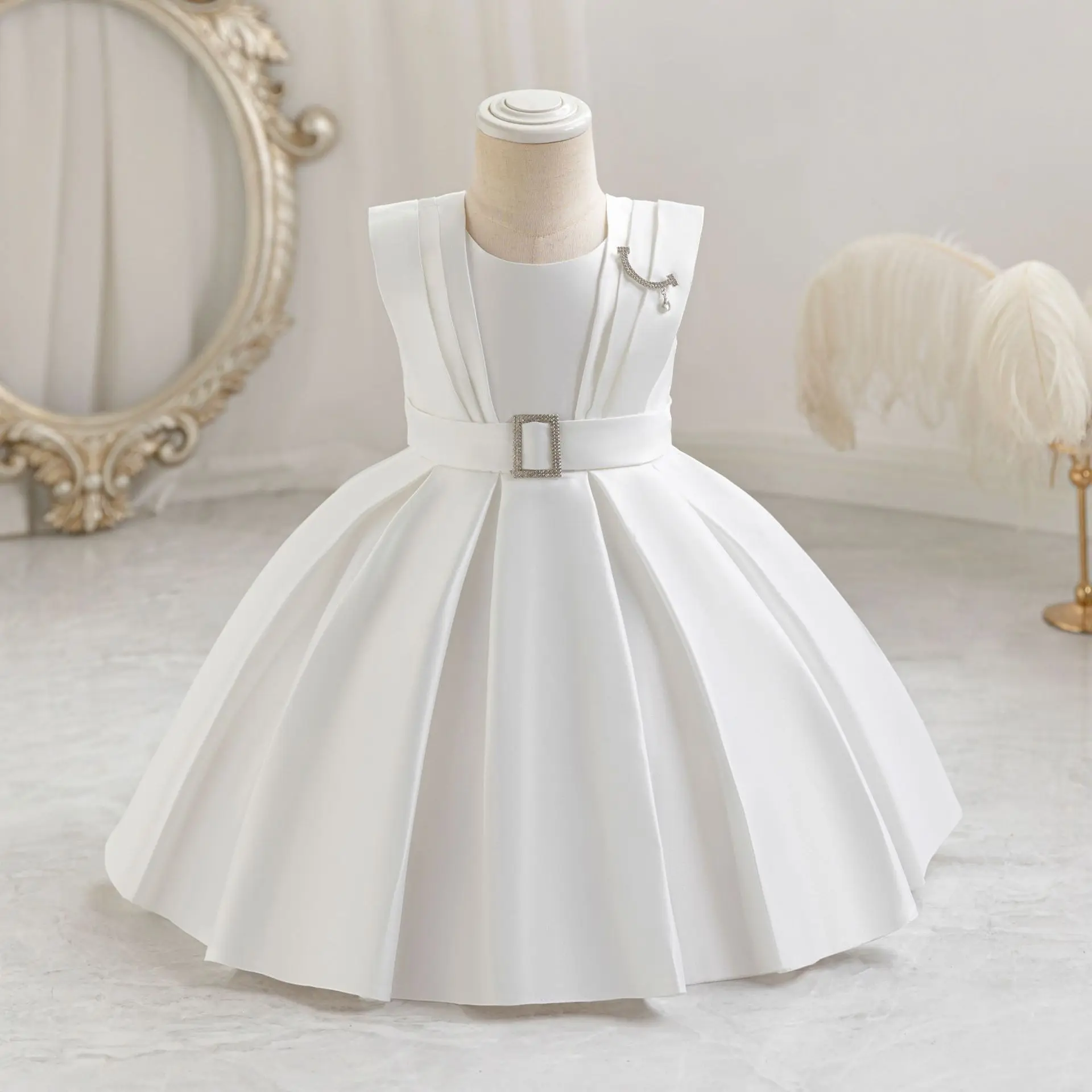 

Детское милое платье принцессы на день рождения, детское забавное и модное платье, элитное вечернее платье с цветочным узором для девочек, 1-7 лет