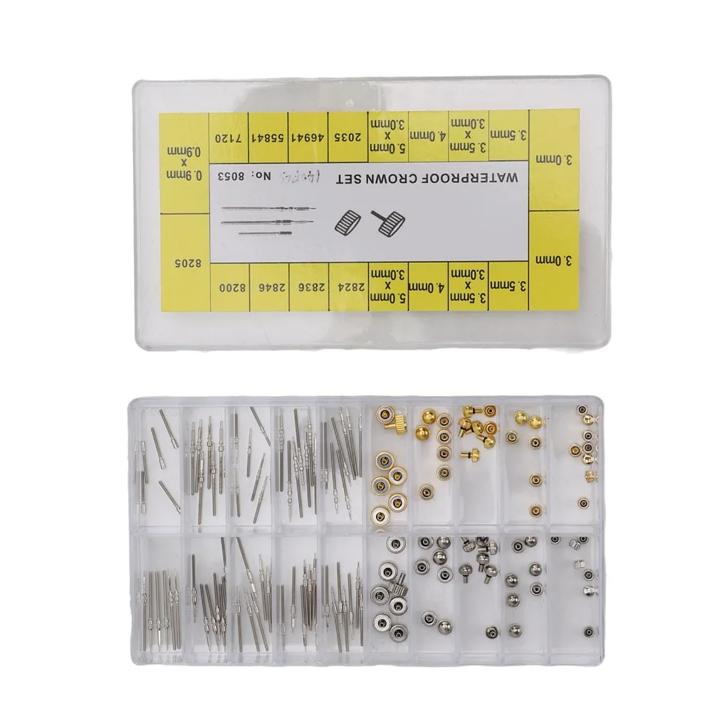 Convenient Silver Watch Repair Kit Stainless Steel 12*6.4cm Watch Crown Replacement Kit Watch Stem Extender Kit Watch Repair Use