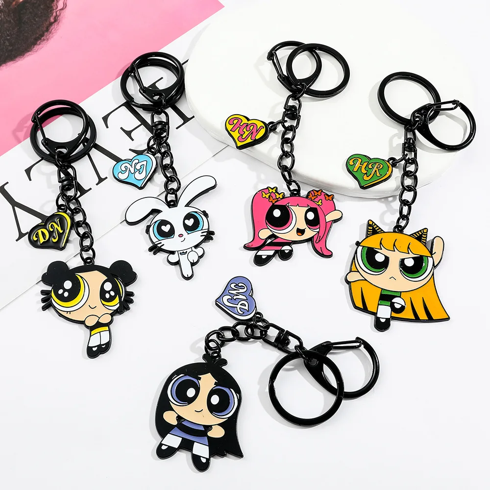 

Kawaii Cartoon Girl Pendant Keychain for Women Men Kids Classic Anime Accessories for Backpack Keys Holder Gifts Halloween Gifts