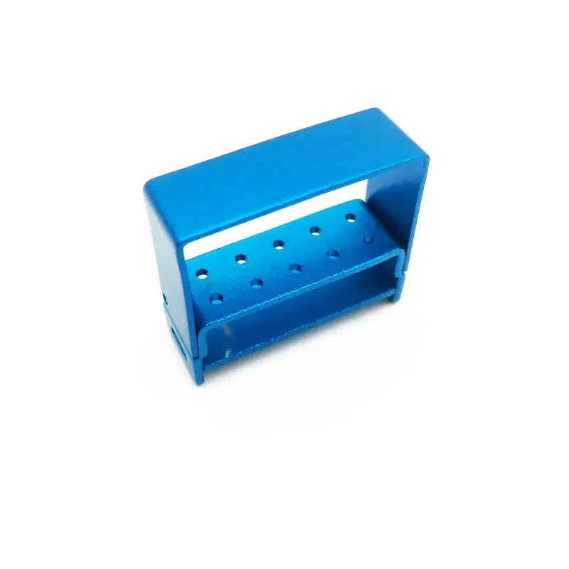 5/10 Holes Dental Burs Holder Block Dental Disinfection Box Aluminium for High Speed Burs Dentista Tool