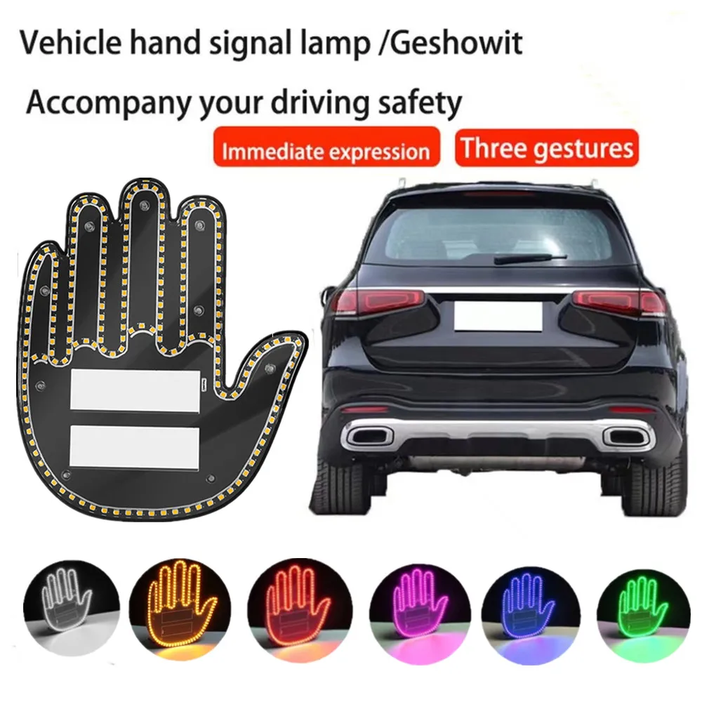 

Middle Finger Sign Gesture With Remote Finger Up LED Middle Finger Hand Lamp for Car Truck Car Interior Light