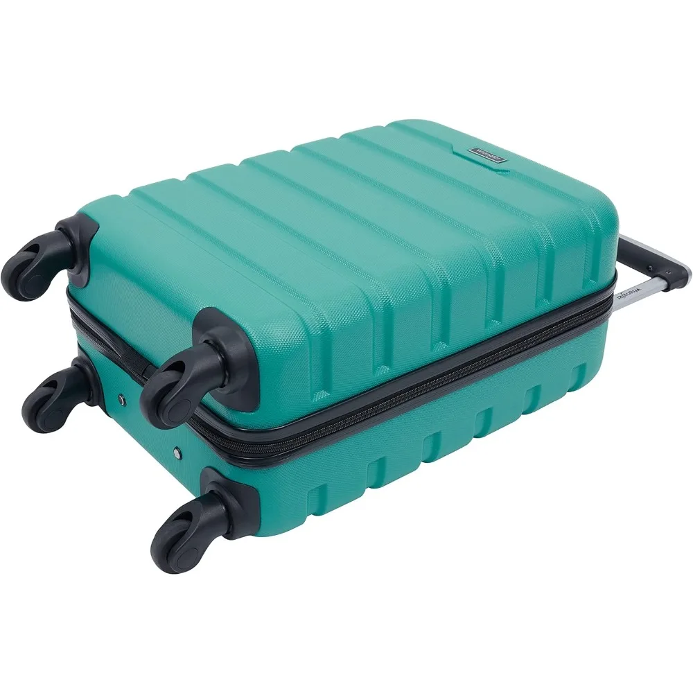 20-Inch Spinner Carry-On Luggage Teal: Lightweight, Durable ABS Hard Shell, 360-Degree Wheels for Effortless Travel