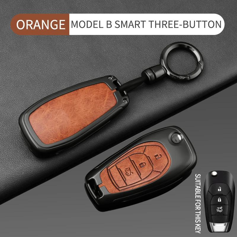 Autoschlüsselhülle für Chevrolet Cruze Trax LS Badge Spark Sonic Aveo Tracker Onix RS Trailblazer Zubehör Schlüsselanhänger – Detail 7