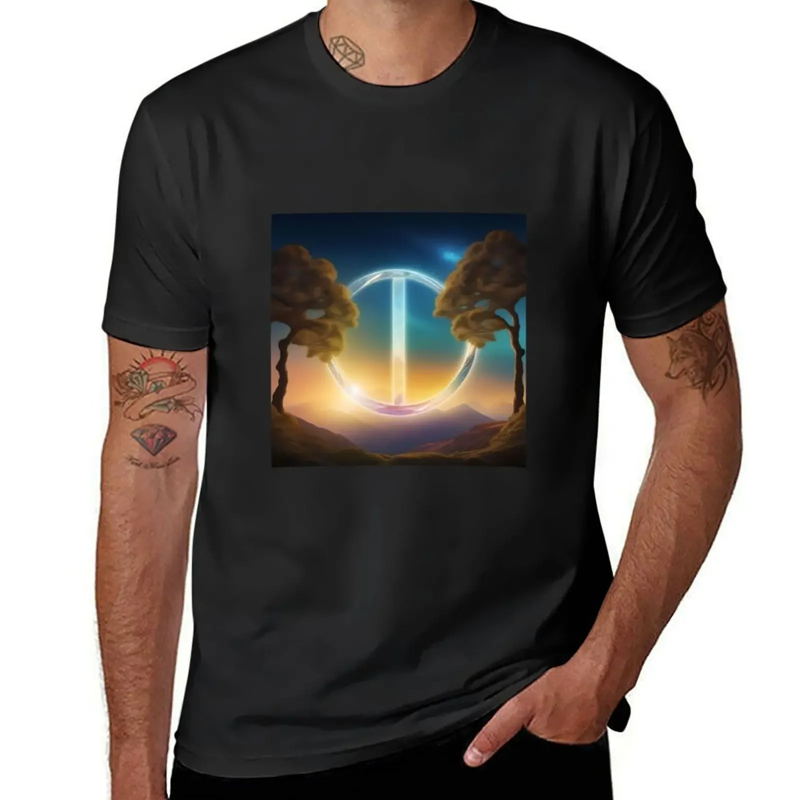 Mountain Sunrise: Embracing Duality in Nature's Canvas T-Shirt Blouse sweat new edition black t shirts for men