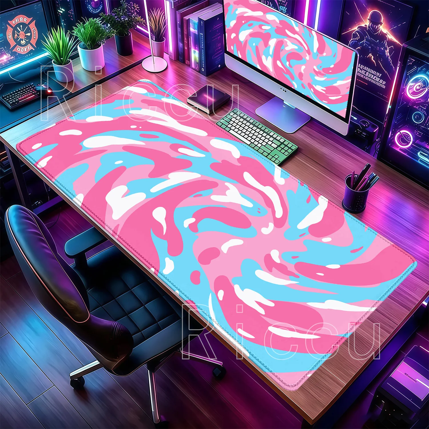 Mouse Pad Vortex Strata Liquid Anime Keyboard Mouse Mat Non-slip PC Gaming Mousepad HD Printing Office Accessories XXL Desk Mat