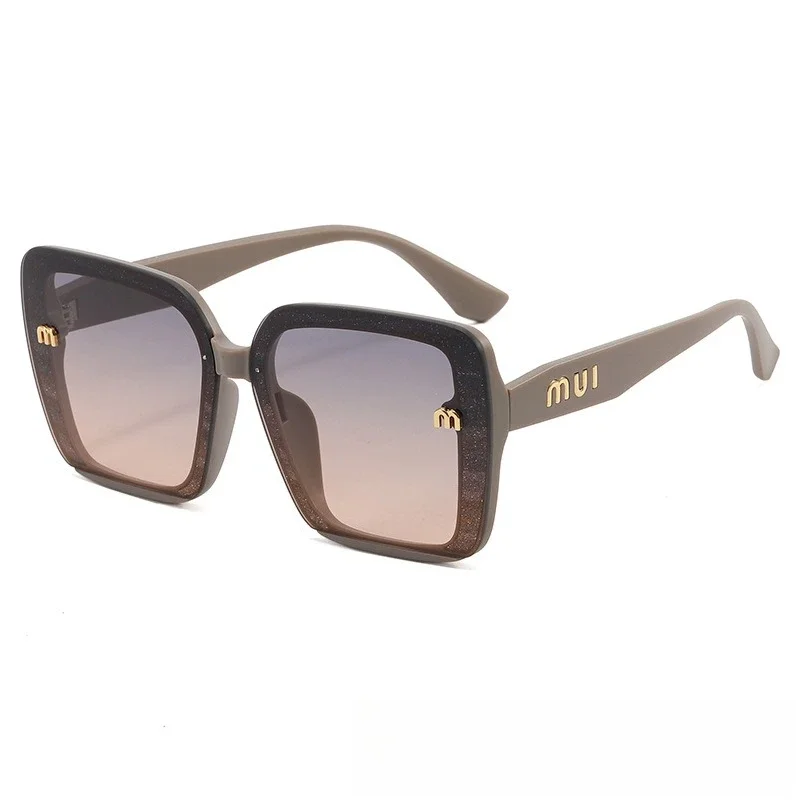 

‌2025 Tea-Colored Square Sunglasses‌ - Korean Style Women's UV400 Fashion Shades with Unique Frame Design