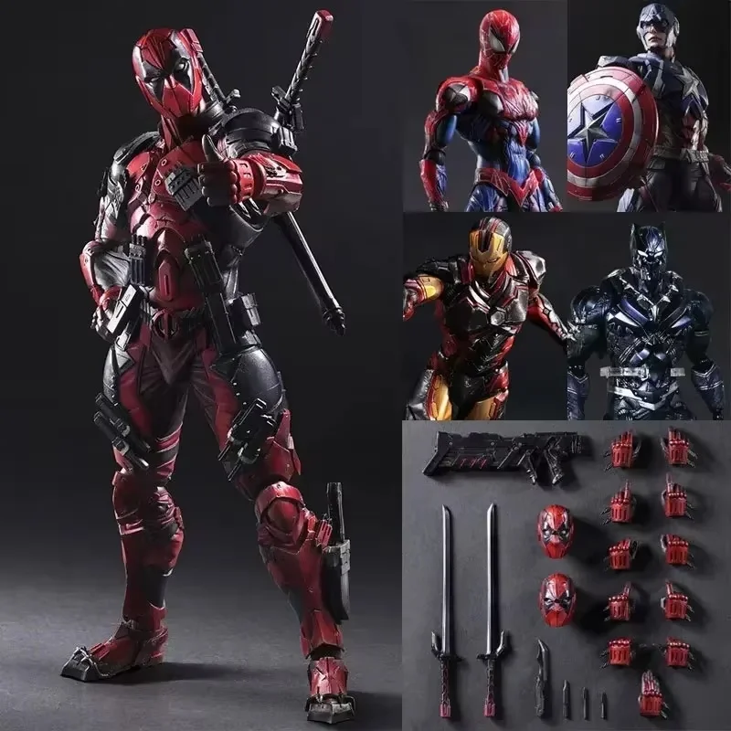 Marvel Series Pa Revamp Iron Man Spider-man Hand Deadpool Toy Avengers 4 Captain America Venom Black Panther Action Figure Toys