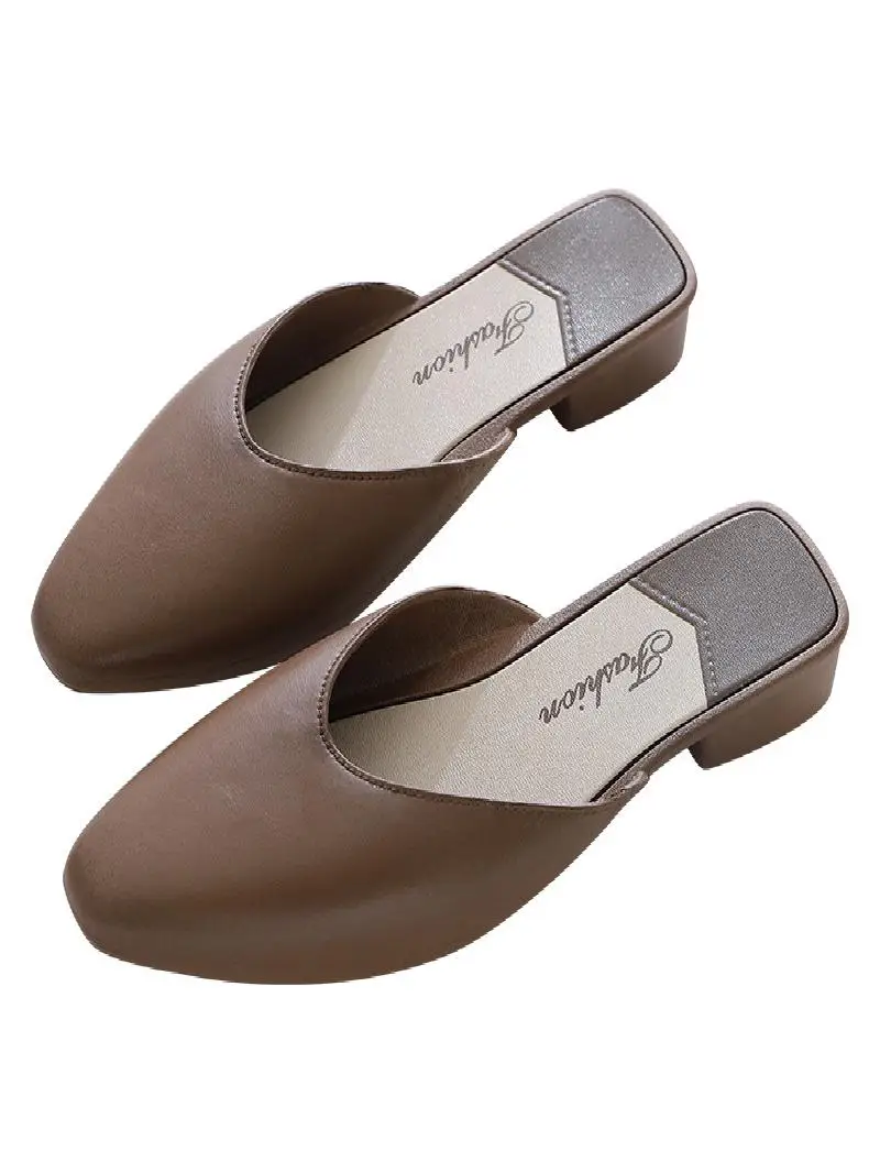 Kadetmen Women's Slippers Summer Outdoor Wear 2025 New Trend Half Slippers Flat Bottom Casual Anti-slip Home Comfortable