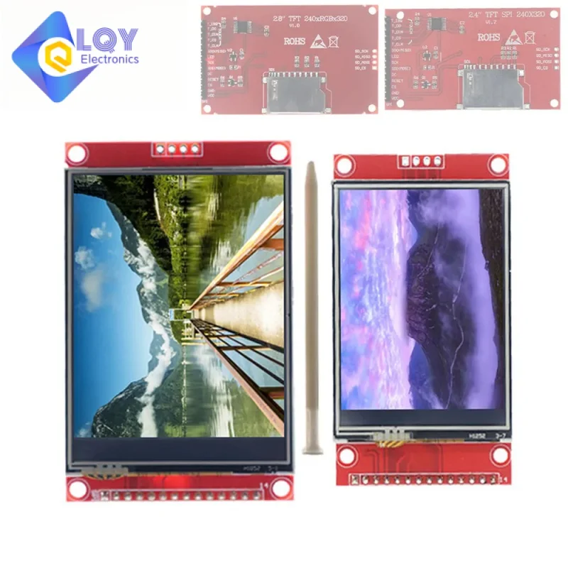 

LQY 2.4 2.8 Inch SPI TFT LCD Touch Panel ILI9341 Chicp Serial Port Module With PBC 240x320 SPI Serial Display With Touch Pen