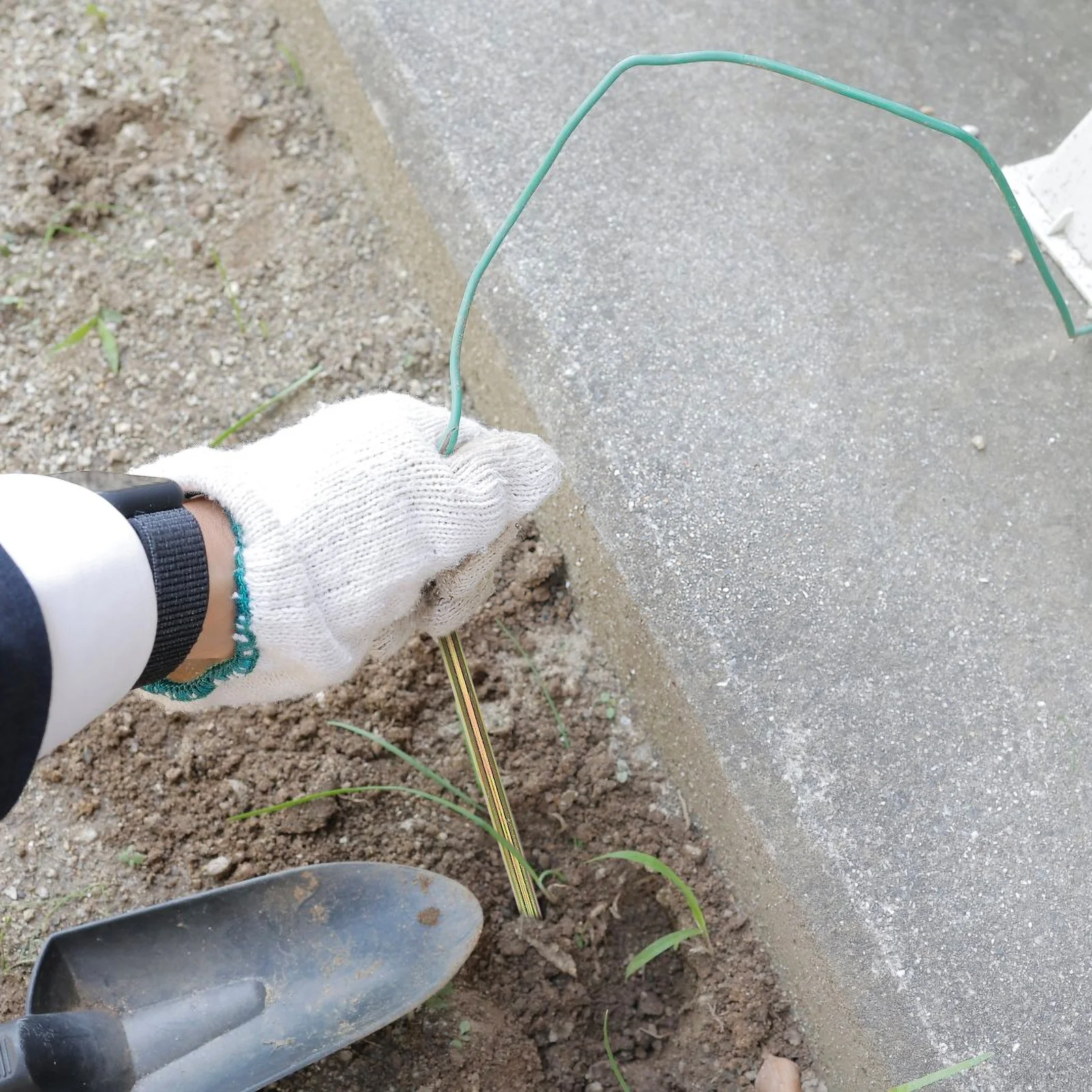 Varilla de puesta a tierra portátil, poste de puesta a tierra de Metal resistente para generador de cerca eléctrica, antena, plato satelital, cable de tierra para exteriores, 1 Juego