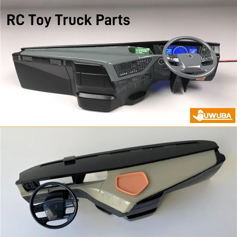 RC Truck Dashboard Cab Control For 1/14 Tamiya Tipper Tractor Truck For  Volvo FH16 750 1:14th Scale Model Truck Part Rc Truck