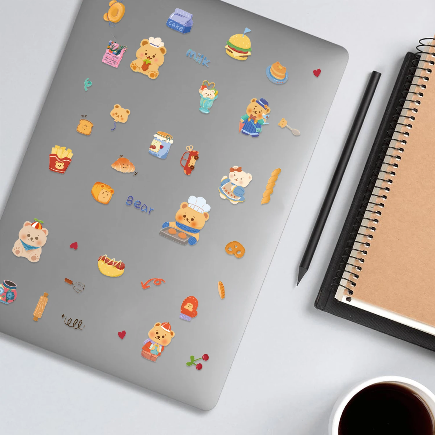 32 ورقة الكرتون لطيف الدببة الحلوى الغذاء ملصقات لاصق ملصق DIY بها بنفسك مذكرات القرطاسية ملصق هدية اللوازم المكتبية المدرسية لعبة #5