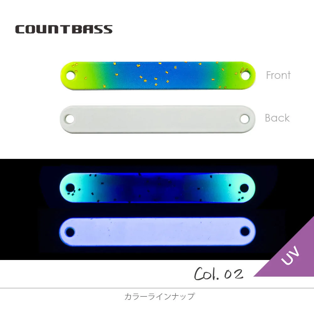 COUNTBASS 3/64oz 1,3g, 5/64oz 2,3g Messing Forellenlöffel mit Widerhaken UV-Farben Angelköder Hecht Anglerköder – Detail 8