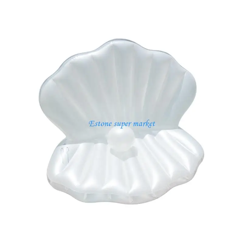090B Fashionable Large Clam Shaped Pool Float That Includes Interactive Pearls Ball