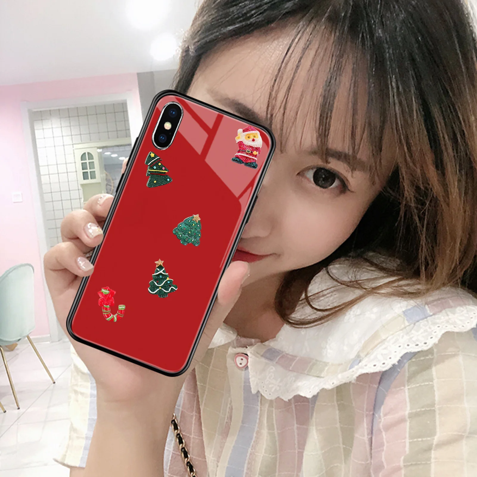 

100Pcs Christmas Resin Charms Assorted Flat Resin DIY Craft Buttons Xmas Decorations Slices Pendants Accessories