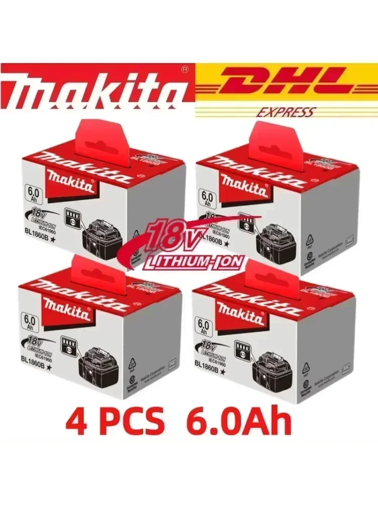 Originele Makita-batterij, 18V 9.0Ah/6.0Ah oplaadbare batterij, elektrisch gereedschap BL1830 BL1840, BL1850, BL1860B, Makita 18V lithiumbatterij - afbeelding 2