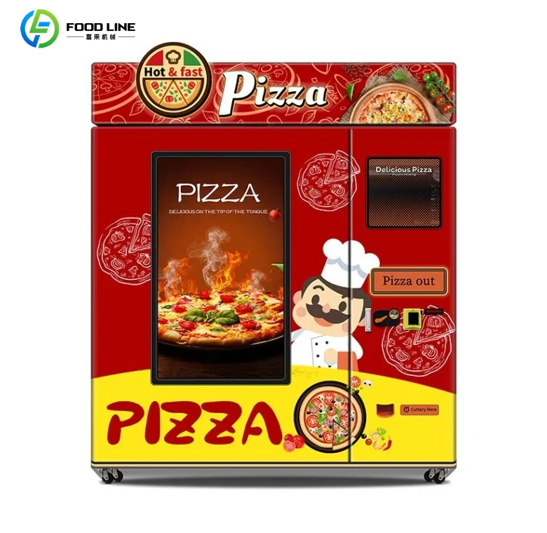 Customized Smart 12-Inch Hot Food Pizza Vending Machine - 24H Self-Service Automated Commercial Retail Equipment