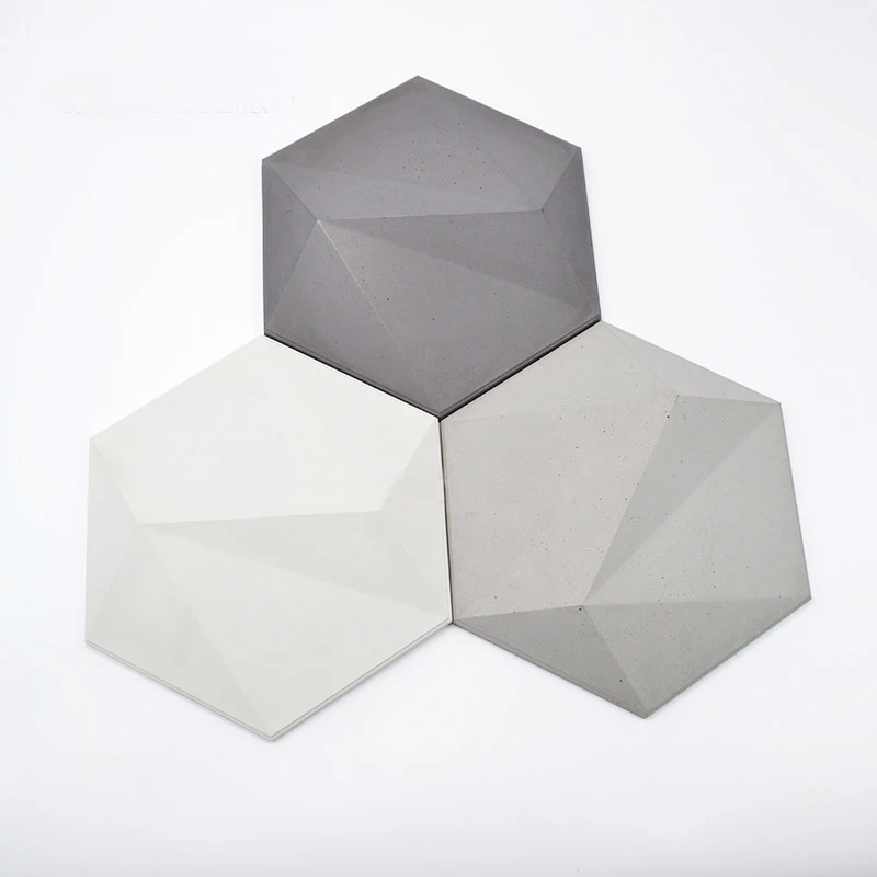 Hexagonal Wall Tile Silicone Mold ,Handmade Rubber Molds for Casting Cement Wall Bricks, Bar Background Wall Plaster Decor Brick