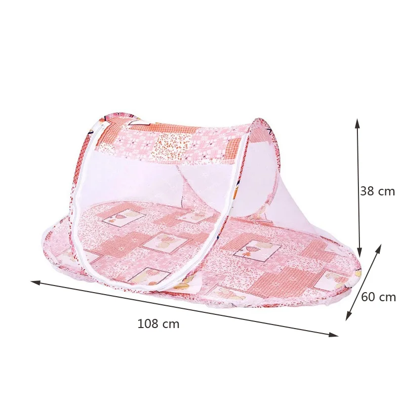 108*60*38 سنتيمتر الوليد شبكة بعوض للسرير طوي سرير أطفال ناموسية مشفرة الشاش المنزل سرير الطفل خيمة بعوض مع سحاب #2