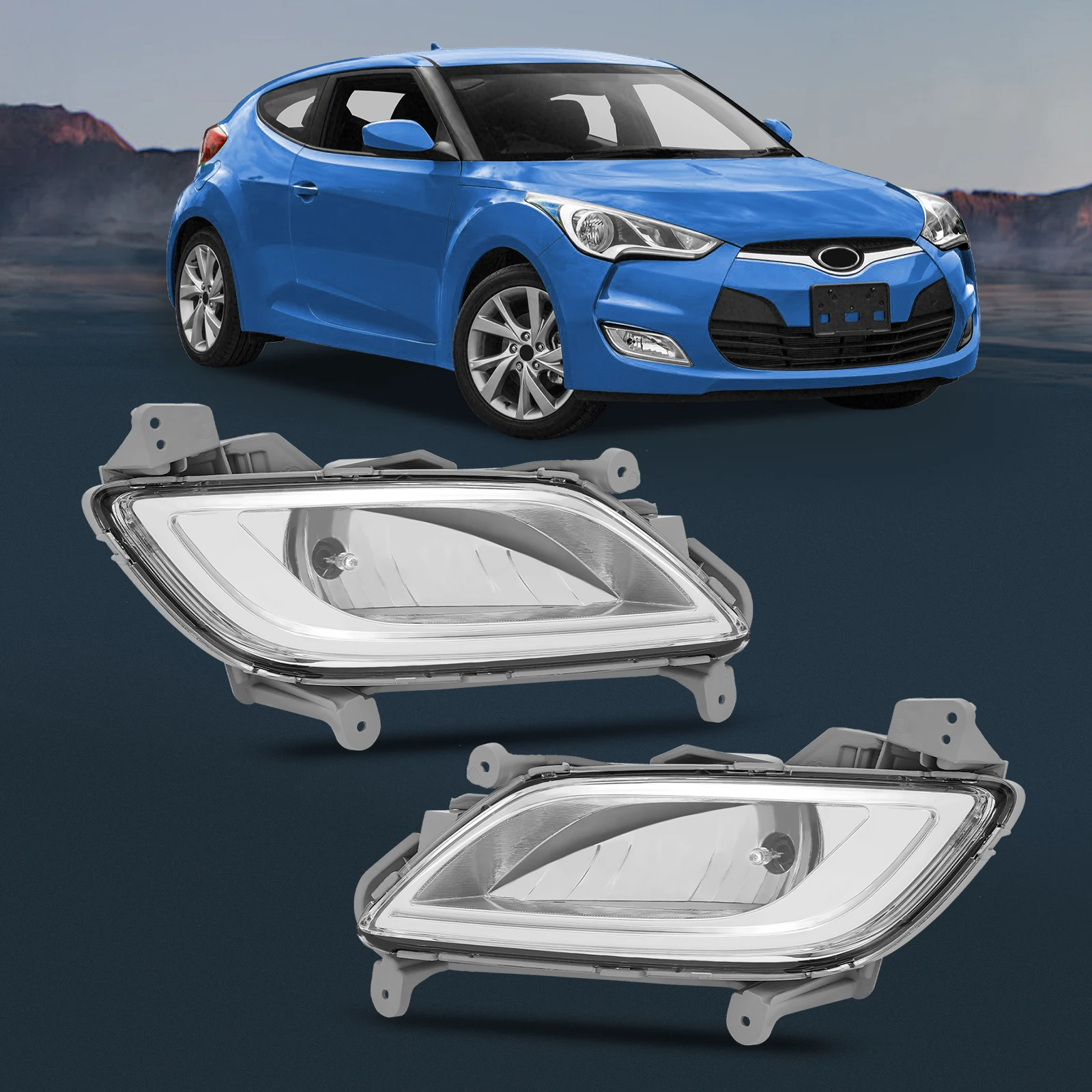 Halogen-Nebelscheinwerfer rechts und links passend für Hyundai Veloster 2012–2017