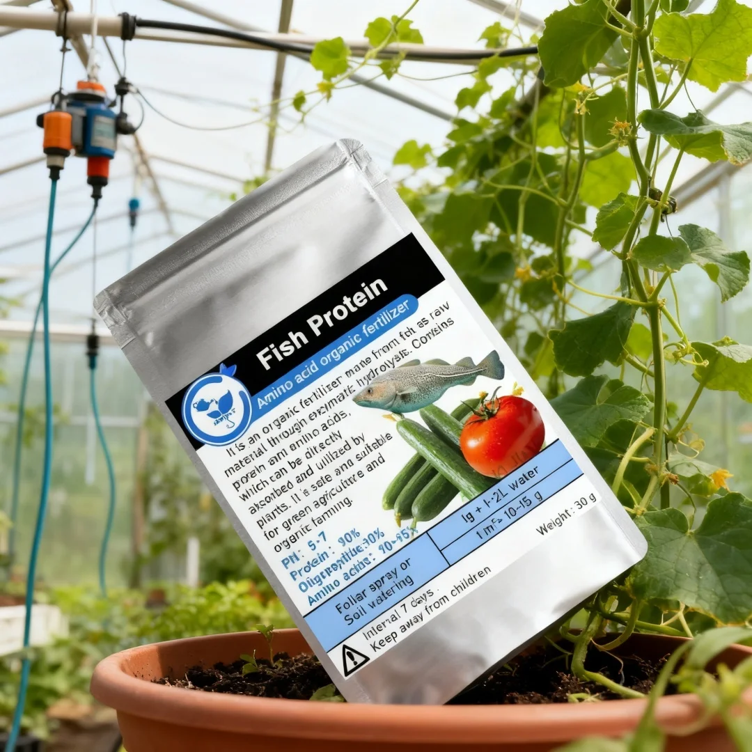 Fertilizante de proteína de pescado de 30g, extracto puro de bacalao para nutrición y crecimiento de plantas, planta orgánica para raíces y follaje más fuertes