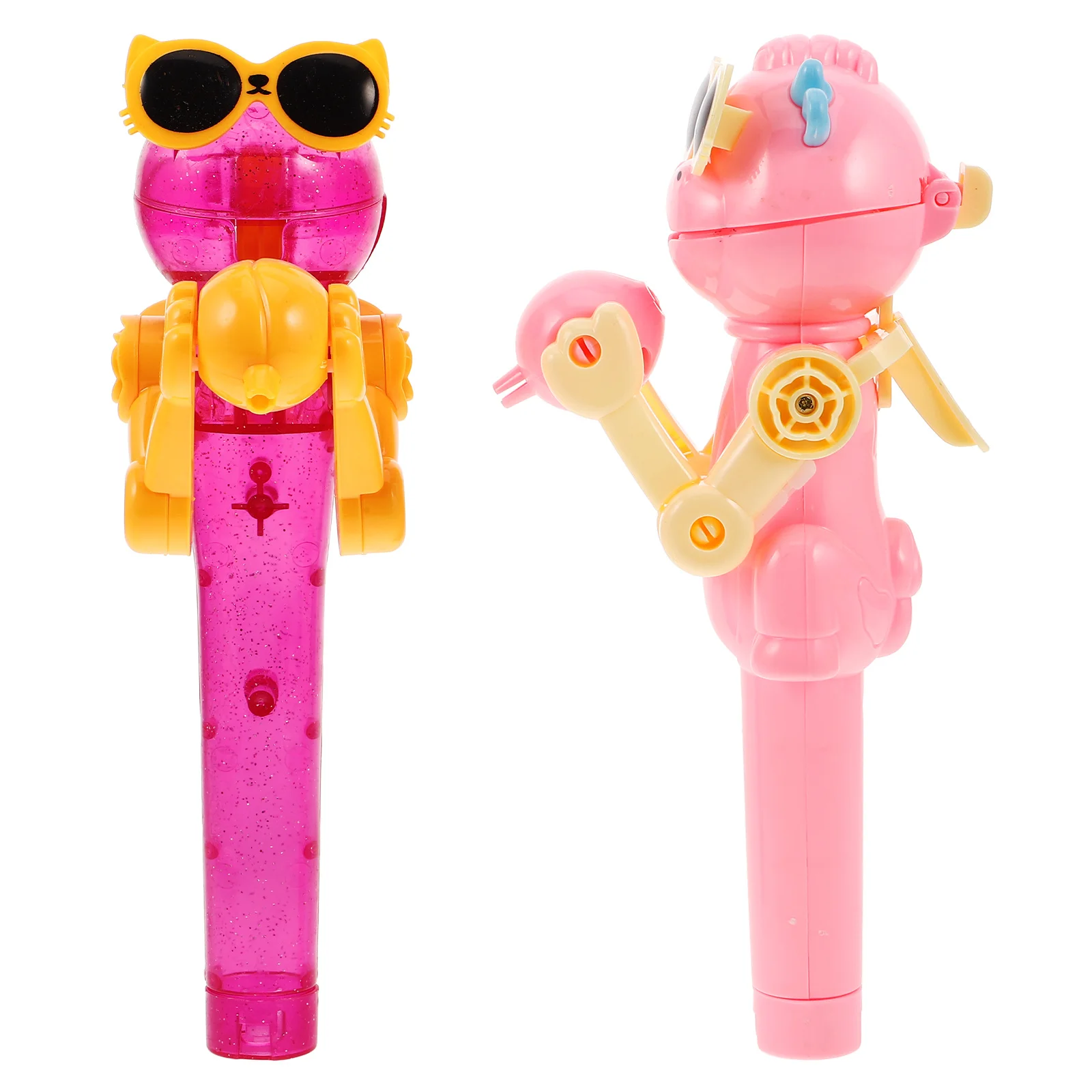 

2Pcs Dinosaur Lollipop Robot Holder Simulated Movement Lollipop Storage Case for Kids for Siblings