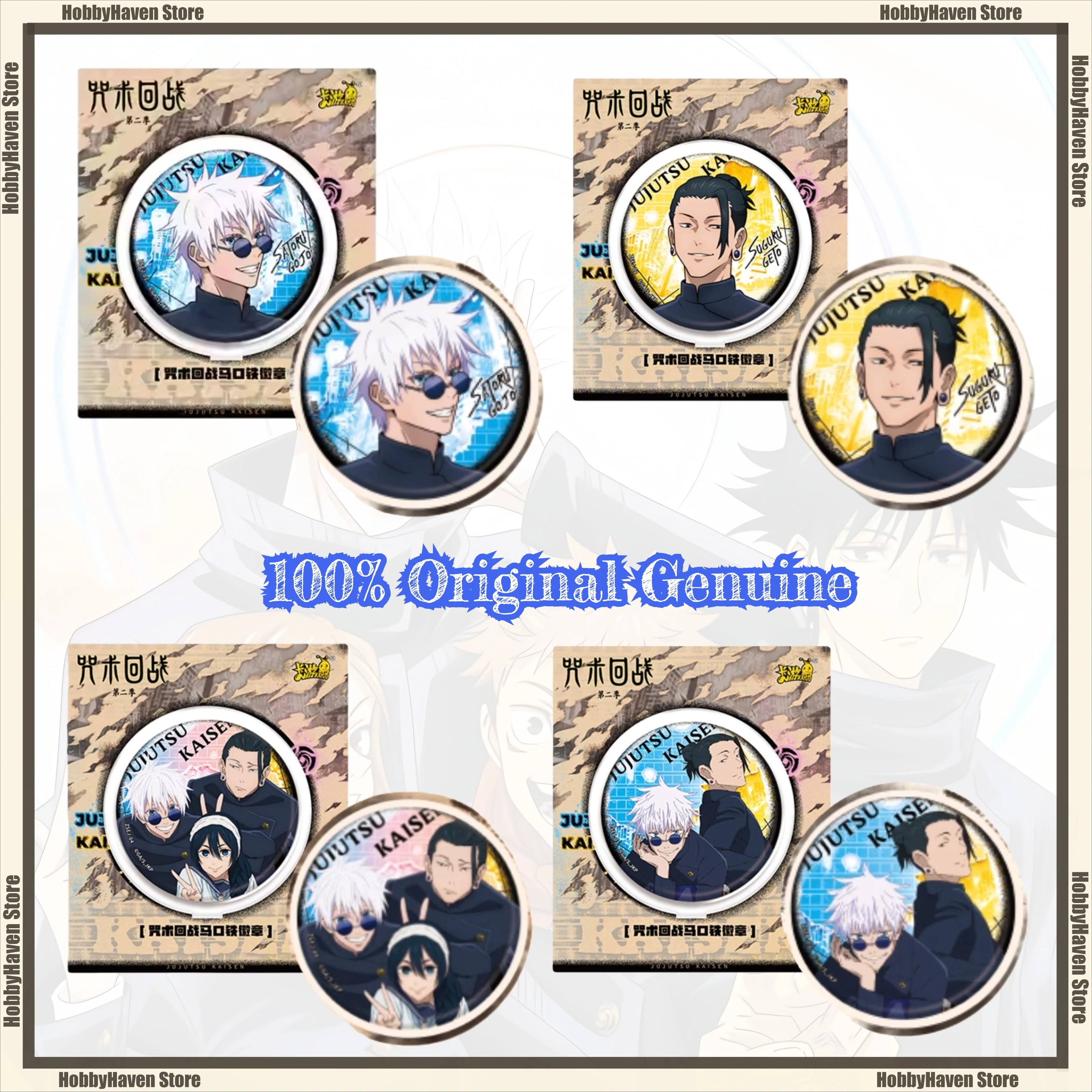 

In Stock Card Game Spell Fight Season 2 Tinplate Badge Series Official Peripheral Gojo Satoru Guzi Badge Collection Gift